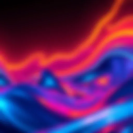 A vibrant animation showcasing dynamic wave effects created with CRT style, featuring bright colors and smooth movements.
