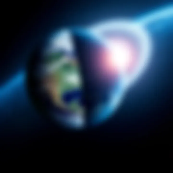 A split view of Earth on one side and a distant planet on the other, symbolizing humanity's potential future in space.