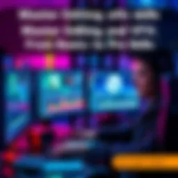 A person working on a computer, enhancing video clips with visual effects and editing software, showcasing creativity and skill development.