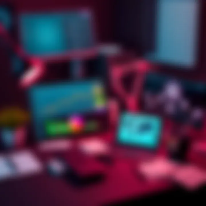 Effective AI Tools for Daily Use A collection of various AI tools displayed on a desk, including laptops, tablets, and notes, showcasing their practical applications.