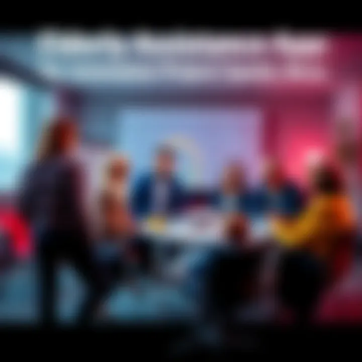 A group of people discussing ideas for an elderly assistance app in a classroom setting