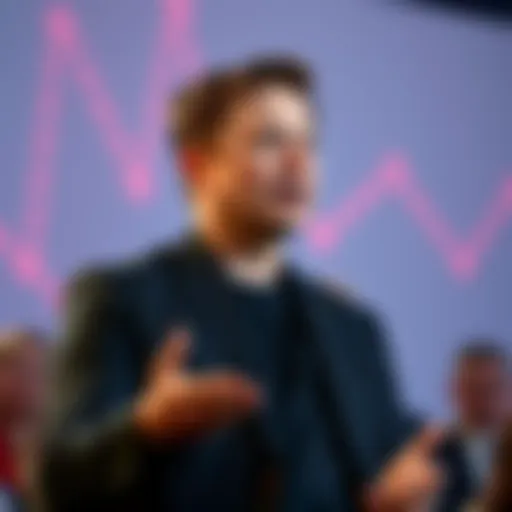 Elon Musk at AI Conference Elon Musk speaking at an artificial intelligence conference, discussing the future of AI and its implications.