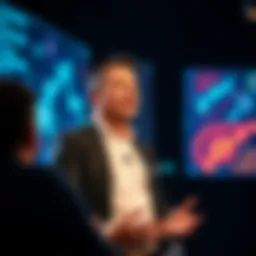 Elon Musk in a virtual conference discussing Neuralink's technology and its potential benefits