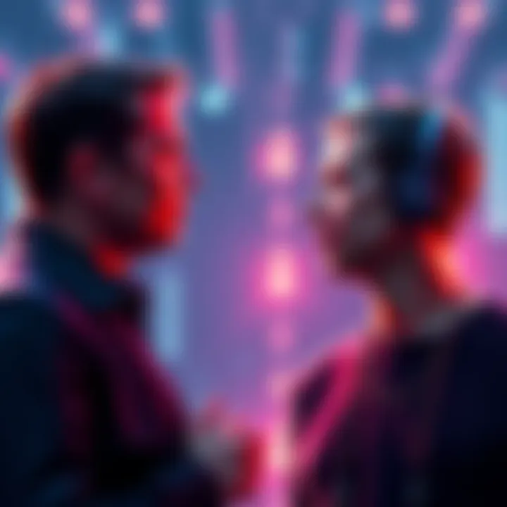 Elon Musk and Mark Zuckerberg discussing a potential collaboration on a financial deal for OpenAI