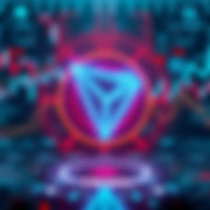 The Elsa TRON logo displayed with digital technology elements and financial graphs in the background.