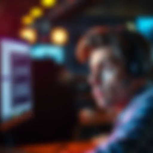 A close-up of a confused employee looking at an email on a computer screen regarding production credit.