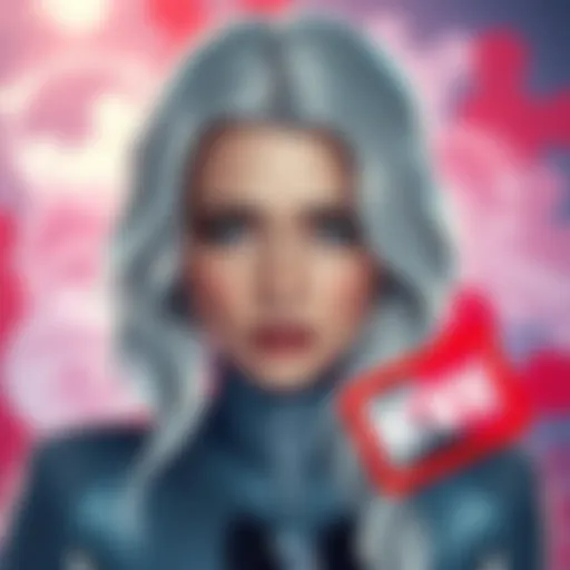 Emma Frost looks distressed as she is surrounded by Disney logos, indicating her ban.