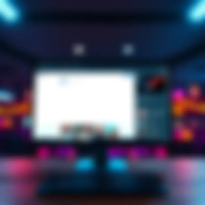 A blank computer screen showing an empty social media feed, symbolizing lack of public reaction to a page launch.