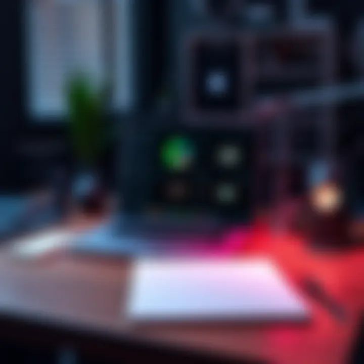 A desk with a laptop and an empty notepad, symbolizing a world without generative AI technology