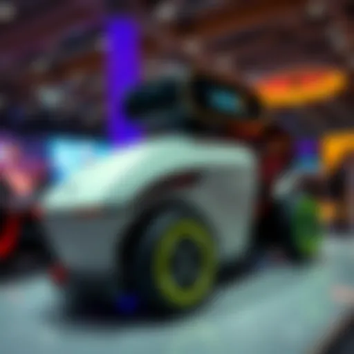 A display of the EngineAI T800 at CES 2025 in Las Vegas, featuring its modern design and technology highlights.