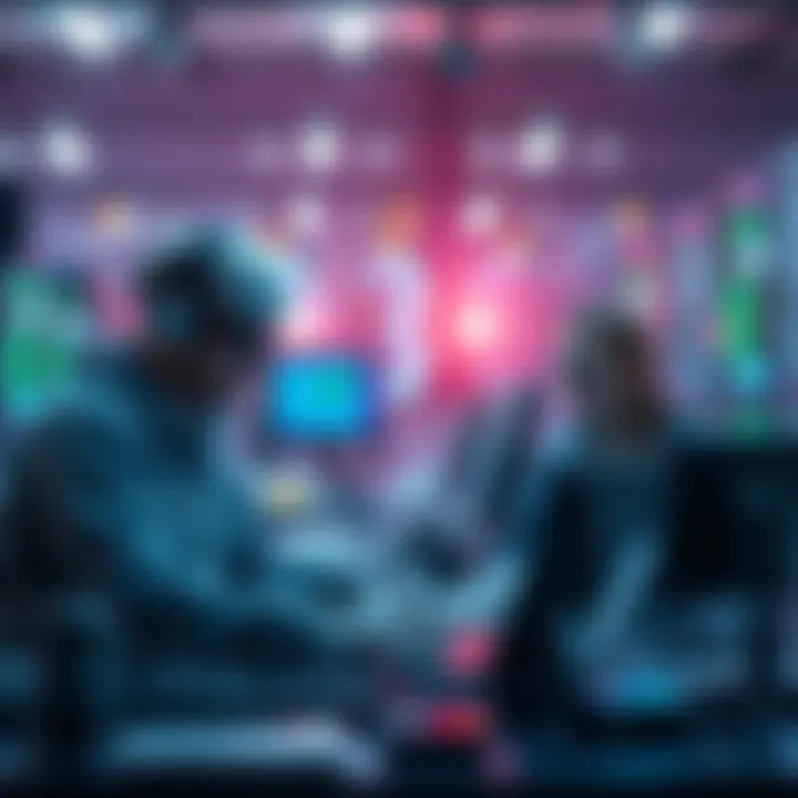 Engineers collaborating with AI technology to generate and improve code.