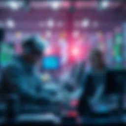 Engineers Using AI for Coding Engineers collaborating with AI technology to generate and improve code.