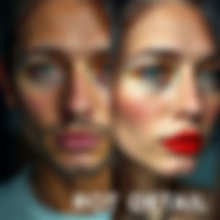 A side-by-side comparison of a portrait before and after using Flux.2, showcasing improved facial details and clarity.