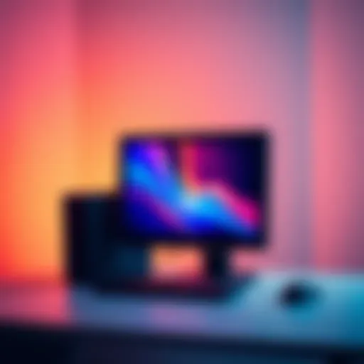 A visual of a low-cost desktop computer setup with a monitor, keyboard, and mouse, highlighting affordability in tech.