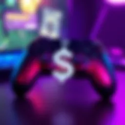 A graphic showing a game controller alongside a dollar sign, representing financial support for free game offerings by Epic Games.