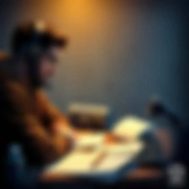 Indie game developer brainstorming ideas for episodic game chapters with sketches and notes