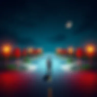 A person standing at a crossroads looking for a way out of a challenging situation, with signs pointing in different directions.