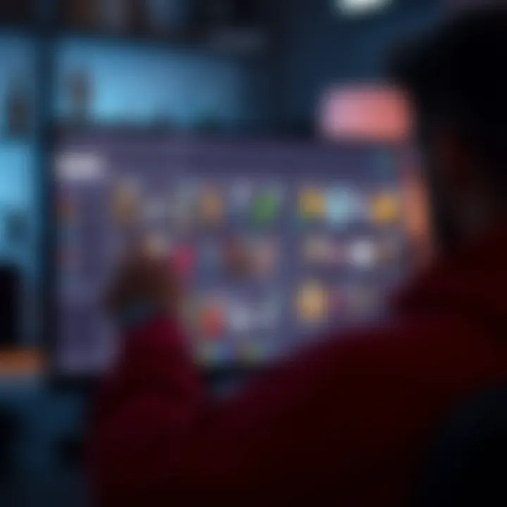 Essential Unreal Features A user demonstrating Collections and asset searching in Unreal Engine on a computer screen