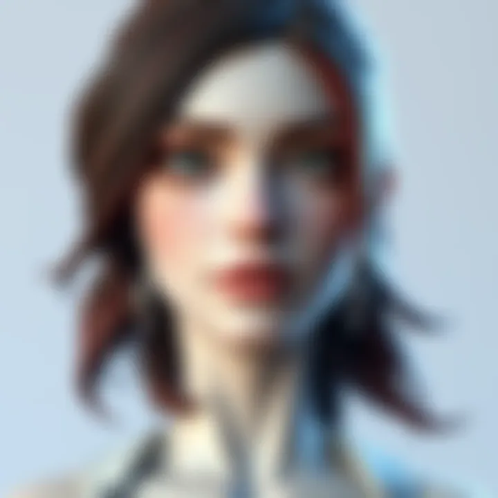Completed 3D character model of Eve with detailed features ready for animation