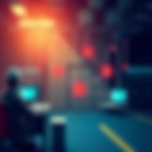 Illustration showing event dispatchers connecting different actor components, highlighting communication between them.