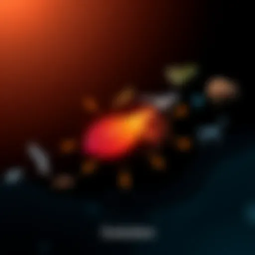 An illustration showing various species evolving with arrows indicating directed mutations, highlighting the debate on random mutations vs. goal-oriented changes in evolution.