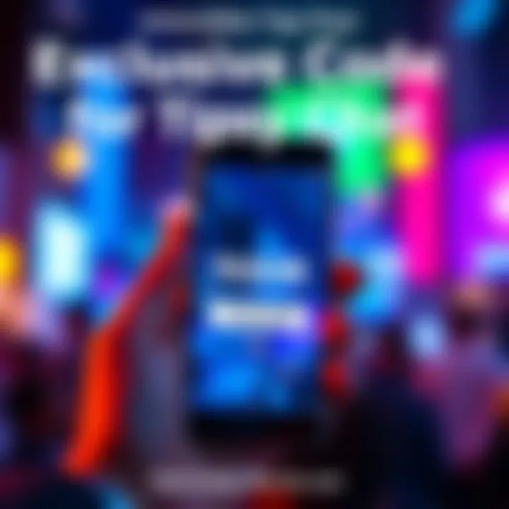 Person holding a smartphone showing the code TK2G9E for Tipsy Chat