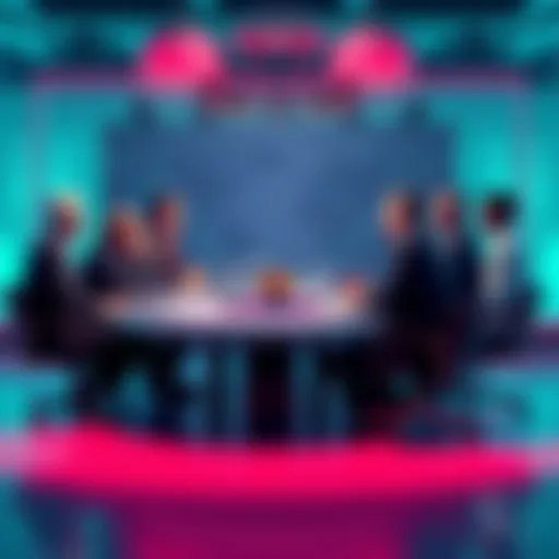 A diverse group of experts at a round table discussing Thermodynamic Taxation and the impact of automation on income support systems.