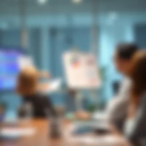 A person presenting technical insights in a meeting, using charts and notes, with a focus on practical advice.