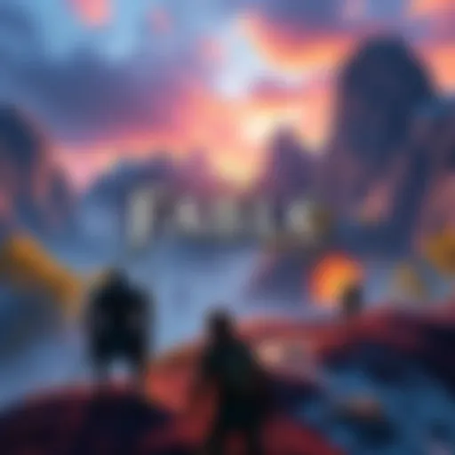 The launch screen of Fable 5.1 featuring vibrant graphics and new characters in an adventurous setting