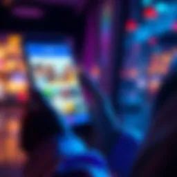 A person scrolling through engaging AI-generated Reels on their Facebook app with bright, colorful video thumbnails, showcasing various interests.