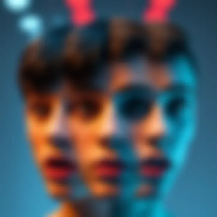 A demonstration of the MiniMax H3 faceswap feature in ComfyUI showing two faces merging with different expressions