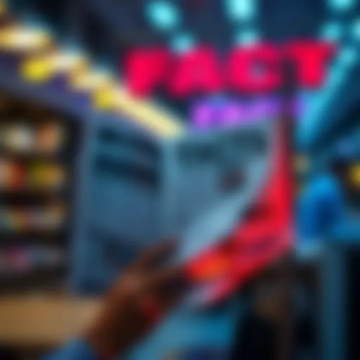 A person reading a newspaper with highlighted facts, emphasizing the importance of truthful discussions