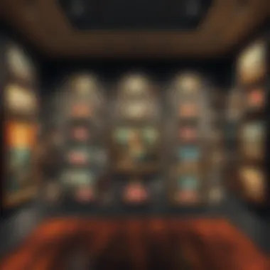 A gallery wall showcasing various pieces of artwork, some labeled as fake, highlighting the confusion in distinguishing real from counterfeit art