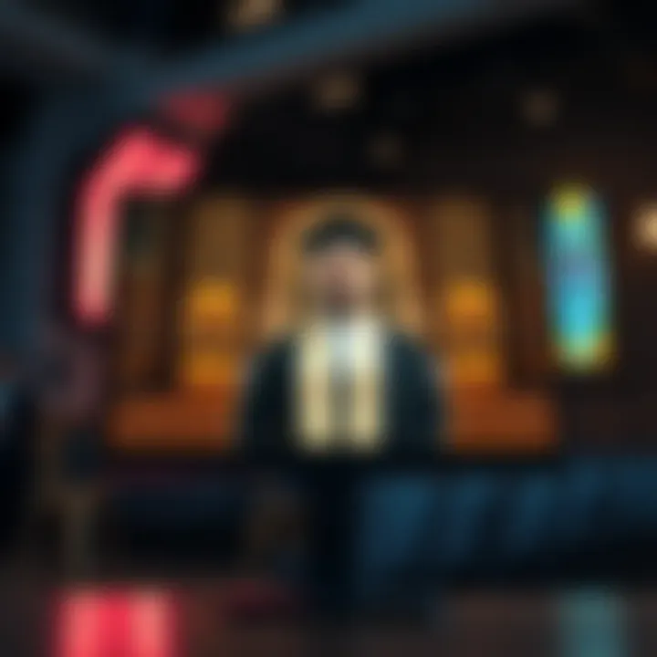 A computer screen displaying a deepfake video of a person impersonating a pastor, with a church background.