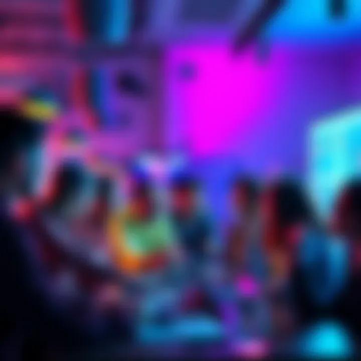 A diverse group of people interacting on a fandom forum, sharing ideas and enthusiasm