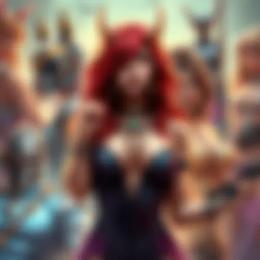 A collage of popular fantasy MILF characters showcasing their unique styles and features