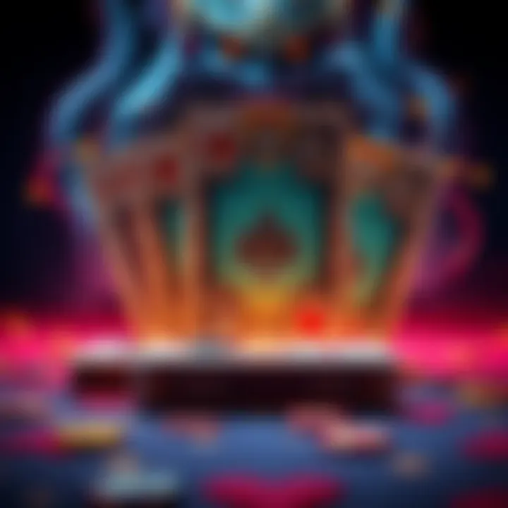 A trial-print set of Fantasy Playing Cards showcasing unique designs and vibrant colors.