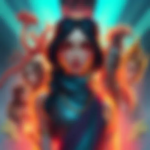 Artistic tribute featuring character designs by Fatima Agha for The Glassworker, showcasing her unique style and creativity.