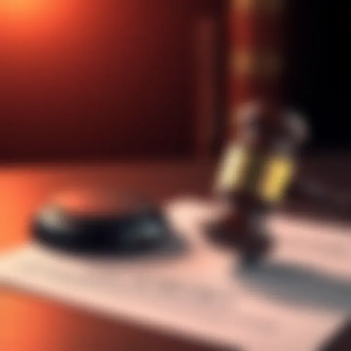 A gavel placed on legal documents representing a federal judge's ruling about AI-generated content and free speech rights.