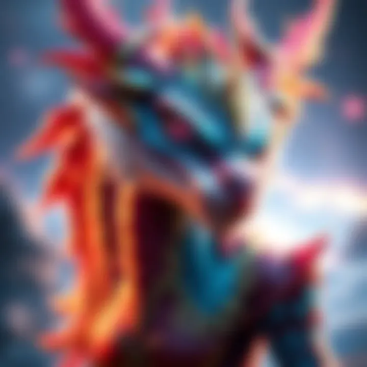 Female Dragonborn Character Concept A colorful female dragonborn character with shimmering scales and unique features, ready for adventure in a fantasy setting.