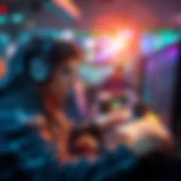 A game developer looking at code and diagrams for improving AI behavior in a fighting game
