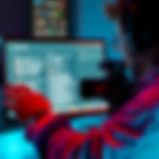 A filmmaker looking at a computer screen with a list of software versions, searching for MapMap