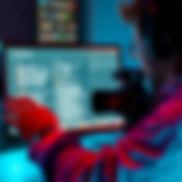 A filmmaker looking at a computer screen with a list of software versions, searching for MapMap