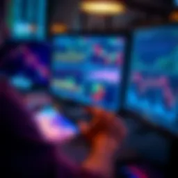 A person analyzing financial charts on a tablet while looking at a computer, representing financial preparation for AGI advancements