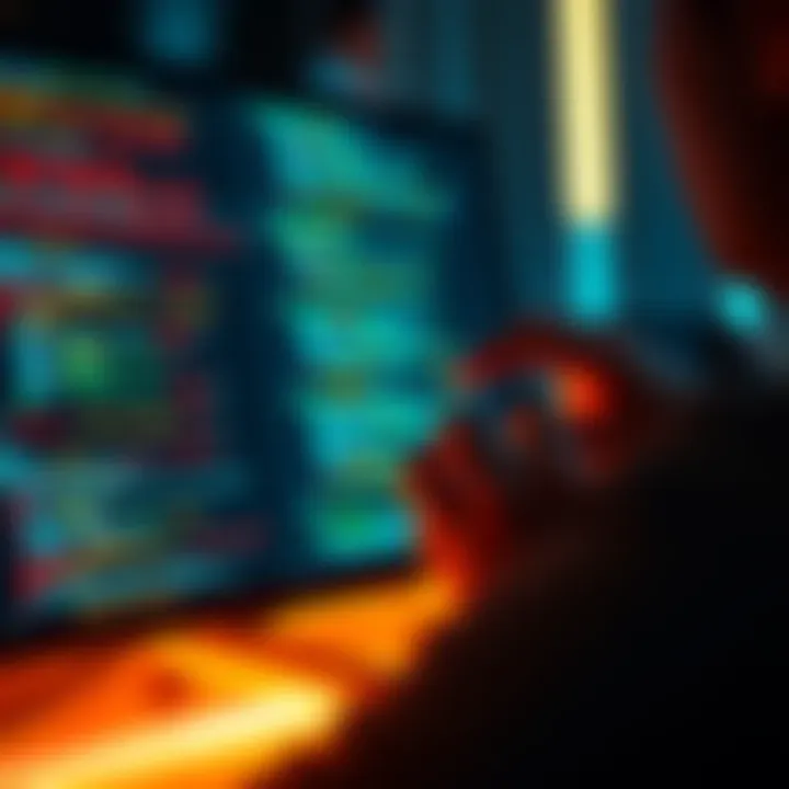 A person adjusting settings on a computer screen displaying Python code, symbolizing the fine-tuning of language learning models for better coding performance.
