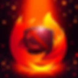 Illustration showing Firefox logo with a shield, representing ad blocking features for iOS