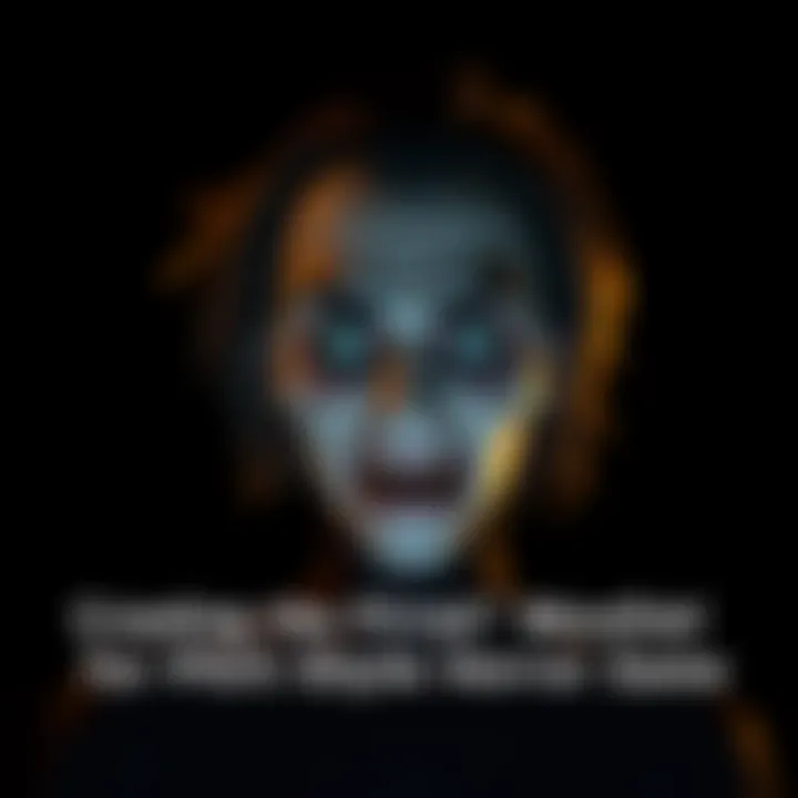 A 3D NPC character designed in a retro PSX style, showcasing a creepy expression and simple textures, created in Blender, set against a dark background.