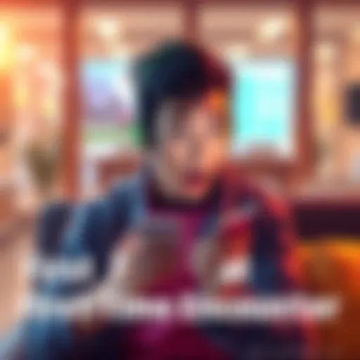 A surprised person reading a scam message on their phone with a humorous expression