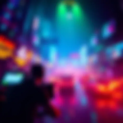 A scene from a beginner's VFX video showing colorful visual effects and animation