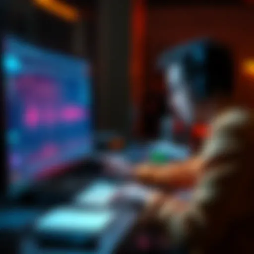 A user troubleshooting noise problems on a computer screen with Nova Orange XL software in use